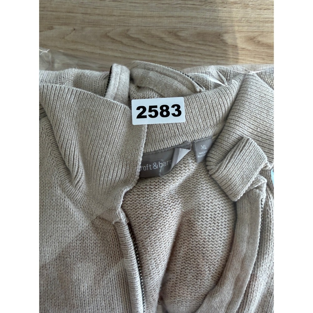 Croft and Barrow Zip Sweater Womens XL Beige Minimalist Normcore Capsule Neutral - Picture 9 of 9